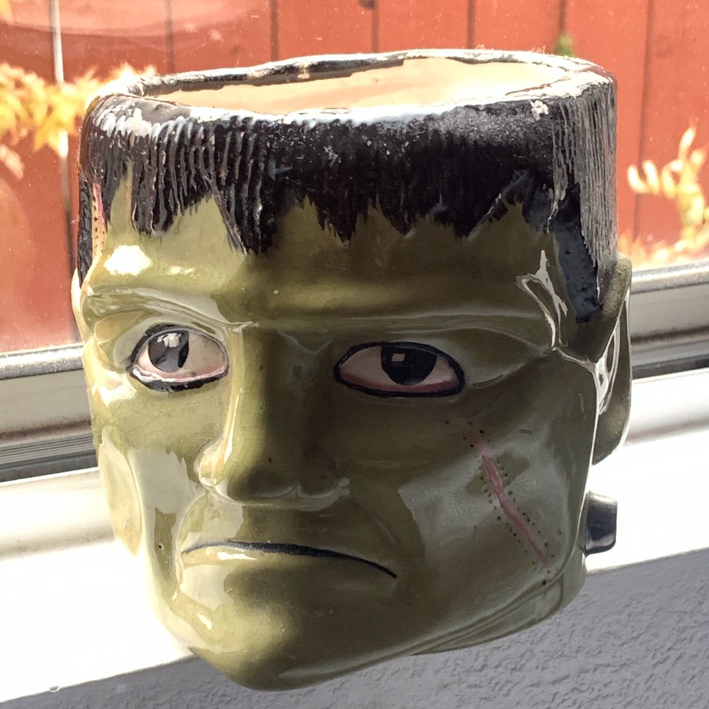 RARE handmade FRANKENSTEIN ceramic HOME DECOR ART